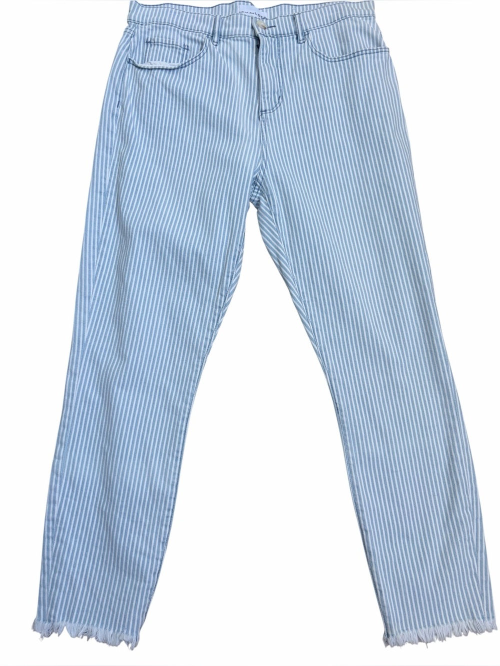 LOFT Made and Loved striped jeans slim sz 6 EUC